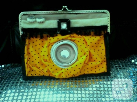 Fotoğraf makinası şeklinde çanta