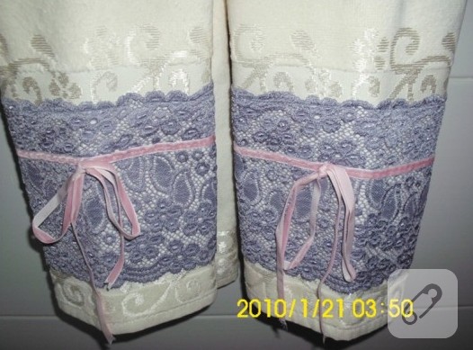 dantel havlu kenarı