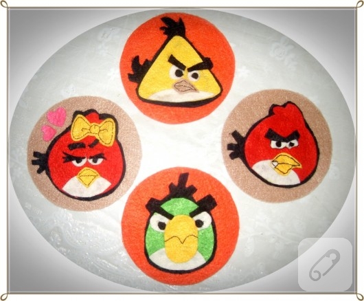 Angry Birds bardak altlıkları