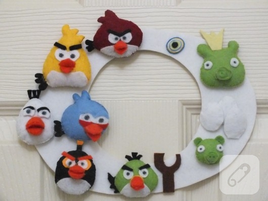 Angry Birds kapı süsü