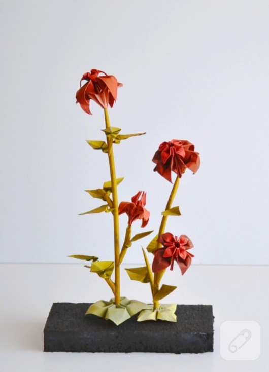 origami örnekleri origami bonsai
