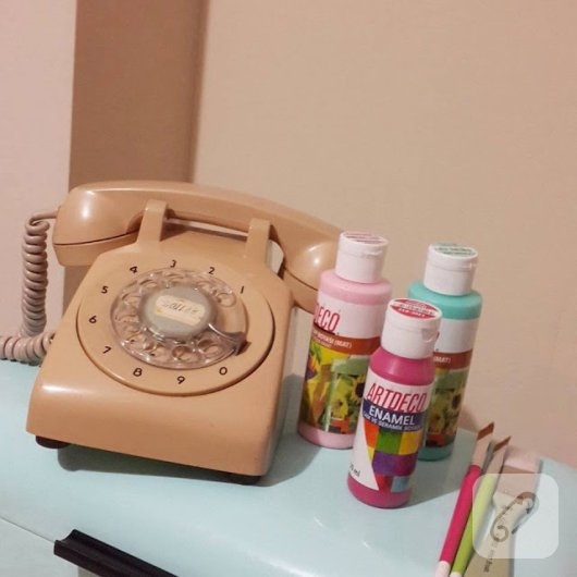 eski-vintage-telefon-boyama-nasil-yapilir