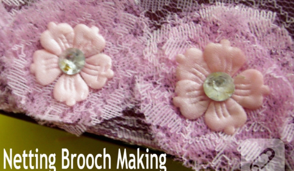 netting brooch making