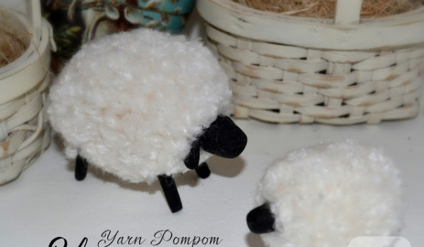 how to make yarn pompom sheep